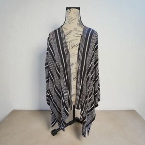 fab'rik Monochrome‎ Striped Women's Poncho